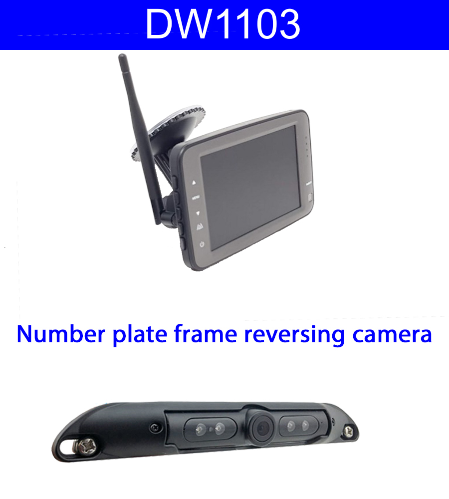 Number Plate Wireless Reverse Camera Kit with 5'' monitor